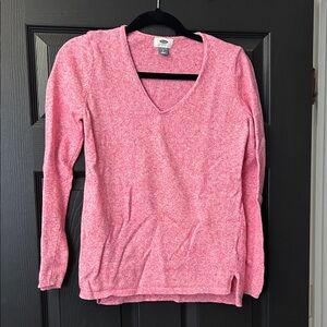 Old Navy Pink Long Sleeve V-Neck Top